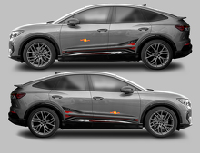Seitliche Akzentstreifen Vinyl-Aufkleber Set für Audi Q4 Sportback E-Tron_3