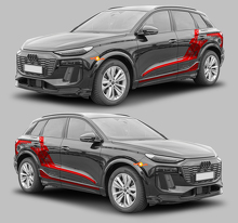 Techno Style Seitenstreifen Vinyl-Aufkleber-Set für Audi Q6 E-Tron_3