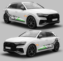 Techno-Grafik-Stil Seitenstreifen Vinyl-Aufkleber Set für Audi Q8_3