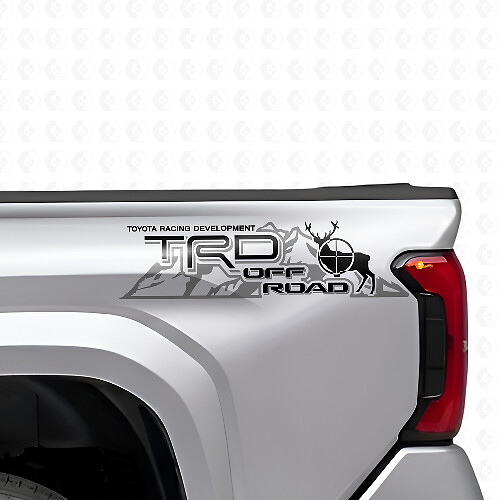 TRD-Stil Offroad Berg Hirsch Heck Seitliche Vinylaufkleber Set für Toyota Tacoma Tundra