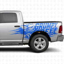 Grumpy Bee Splash Style Seitlicher Vinyl-Aufkleber Satz für Dodge Ram Truck_3