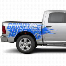 Grumpy Bee Splash Style Seitlicher Vinyl-Aufkleber Satz für Dodge Ram Truck_4