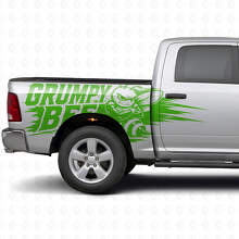 Grumpy Bee Splash Style Seitlicher Vinyl-Aufkleber Satz für Dodge Ram Truck_6