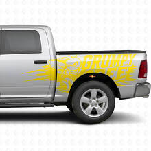 Grumpy Bee Splash Style Seitlicher Vinyl-Aufkleber Satz für Dodge Ram Truck_9