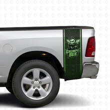 Grumpy Bee Wabenstil Bettseiten Vinyl-Aufkleber-Set für Dodge Ram Truck_3