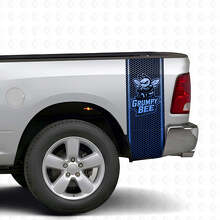 Grumpy Bee Wabenstil Bettseiten Vinyl-Aufkleber-Set für Dodge Ram Truck_4