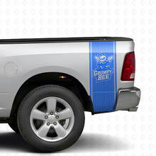 Grumpy Bee Honigwaben-Stil Seitenstreifen Vinyl-Aufkleber-Set für Dodge Ram Truck_4