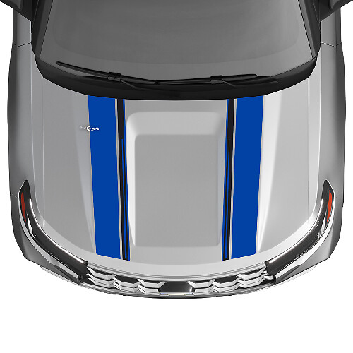 Doppelter Motorhauben-Streifen Vinyl-Aufkleberkit für Musclecar Explorer ST 2020-26