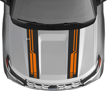 Doppeltes Techno-Streifen-Motorhauben-Vinylaufkleber-Kit für Musclecar Explorer ST 2020-26_2