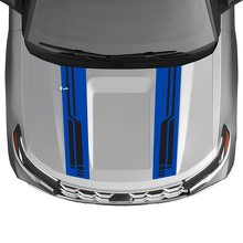 Doppeltes Techno-Streifen-Motorhauben-Vinylaufkleber-Kit für Musclecar Explorer ST 2020-26_3