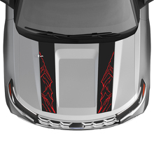 Double Mountain Umriss Haubenstreifen Vinyl-Aufkleber-Set für Musclecar Explorer ST 2020-26_2