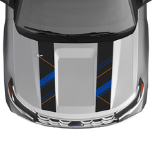 Duales Wabengitter-Motorhaubenstreifen Vinyl-Aufkleber-Kit für Musclecar Explorer ST 2020-26_2