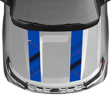 Duales Wabengitter-Motorhaubenstreifen Vinyl-Aufkleber-Kit für Musclecar Explorer ST 2020-26_3