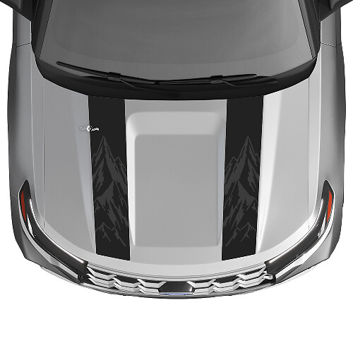 Duale Bergkontur Motorhaubenstreifen Vinyl-Aufkleber-Kit für Musclecar Explorer ST 2020-26_1