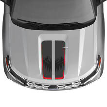 Duales Mountain Center Haubenstreifen Vinylaufkleber Kit für Musclecar Explorer ST 2020-26_3