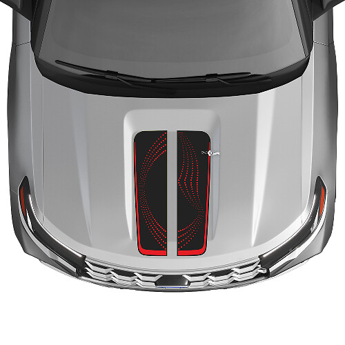 Punkte-Stil Doppelstreifen Vinyl-Aufkleber-Set für Musclecar Explorer ST 2020-26