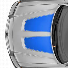 Doppeltes breites Kontur-Motorhaubenstreifen Vinyl-Aufkleber-Set für Dodge Charger_2