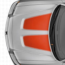 Doppeltes breites Kontur-Motorhaubenstreifen Vinyl-Aufkleber-Set für Dodge Charger_4