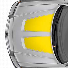 Doppeltes breites Kontur-Motorhaubenstreifen Vinyl-Aufkleber-Set für Dodge Charger_5