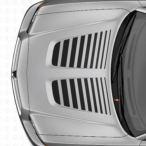 Doppel-Stroboskop Motorhaubenstreifen Vinyl-Aufkleber-Set für Dodge Charger