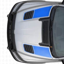 Vinyl-Aufkleberset mit doppelten Linien für Lüftungsschlitze der Motorhaube für Dodge Ram Sport 2019+_2
