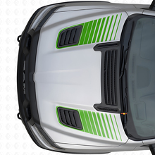 Doppel-Stroboskop Motorhaubenlüftungsstreifen Vinyl-Aufkleber Set für Dodge Ram Sport 2019+_3