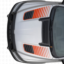 Doppel-Stroboskop Motorhaubenlüftungsstreifen Vinyl-Aufkleber Set für Dodge Ram Sport 2019+_4