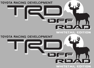 2 TOYOTA TRD OFF Mountain DEER WHITETAIL EDITION TRD Racing Entwicklungsseiten-Vinyl-Aufkleber 3