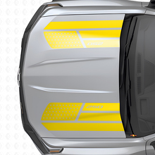 USA-Flaggensterne & Stahl-Stil Motorhaubenstreifen Vinylaufkleber-Set für Chevrolet Colorado_5