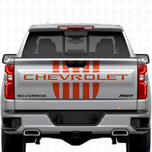 Stars & Steel Style Heckklappen-Streifen Vinyl-Aufkleber Set für Chevrolet Silverado_3