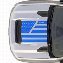USA-Flaggen-Sterne & Stahl-Stil Motorhauben-Vinylaufkleber für Chevrolet Silverado 2500 HD_2
