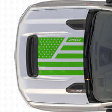 USA-Flaggen-Sterne & Stahl-Stil Motorhauben-Vinylaufkleber für Chevrolet Silverado 2500 HD_3