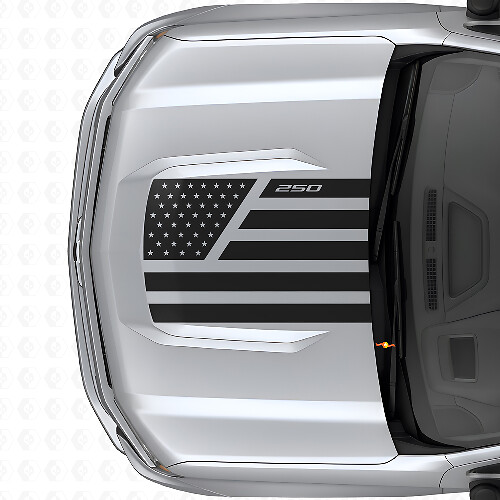 USA Flag Stars & Steel Style Motorhaubenaufkleber für Chevrolet Silverado 1500 2026