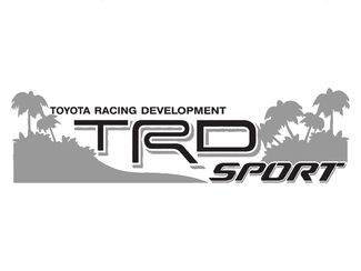 2 TOYOTA TRD OFF SPORT STRAND-AUFKLEBER TRD Racing-Entwicklungsseiten-Vinyl-Aufkleber-Aufkleber 232