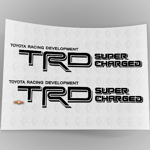 TRD Supercharged Vinyl-Aufkleberpaar für Seitenflächen von Toyota Trucks
