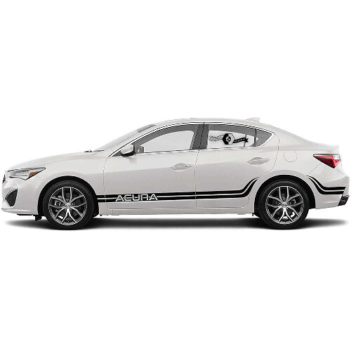 Duales gewölbtes Seitenstreifen Vinyl-Aufkleberset für Acura ILX