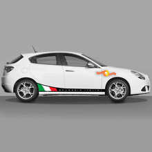 Scuderia Italia Flaggen-Seitenstreifen Vinyl-Aufkleber-Set für Alfa Romeo_2