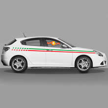 Vinyl-Aufkleber-Kit mit Seitenstreifen im Stil der italienischen Flagge für Alfa Romeo Giulietta_2