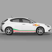 Vinyl-Aufkleber-Kit mit Seitenstreifen im Stil der italienischen Flagge für Alfa Romeo Giulietta_4
