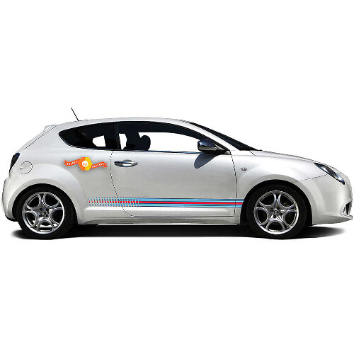 Strobe Racing Style Seitenstreifen Vinyl Aufkleber Set für Alfa Romeo