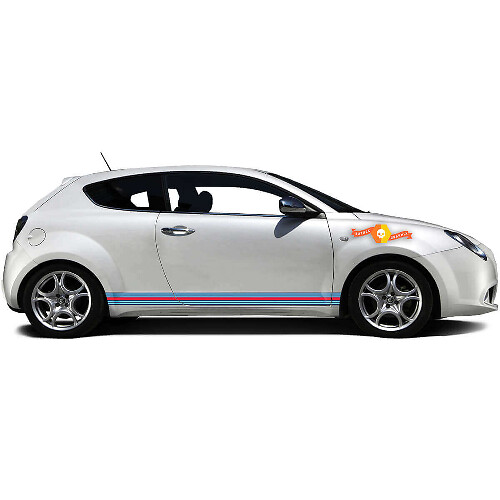 Racing Style Seitenstreifen Vinyl Aufkleber Set für Alfa Romeo