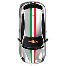 Vinyl-Aufkleber-Set mit italienischer Flagge über den Karostreifen für Alfa Romeo_2