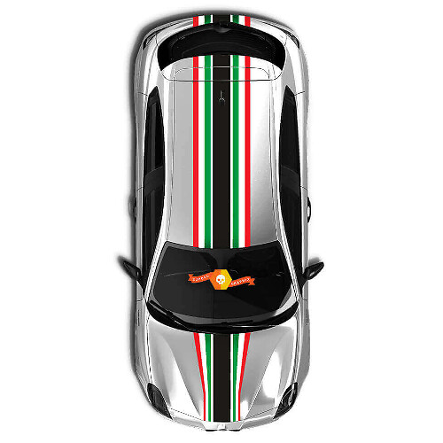 Italienische Flaggen-Stil Streifen-Vinyl-Dekor Kit für Alfa Romeo