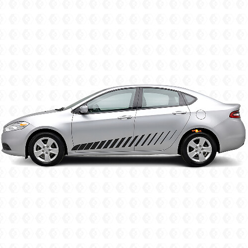 Verziertes Strobe-Seitenstreifen Vinyl-Aufkleber-Set für Dodge Dart_1