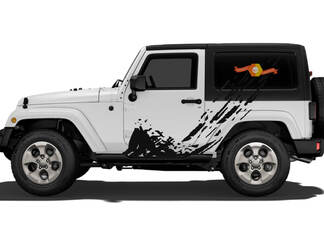 Jeep Wrangler Schlammspritzer Unbegrenzte Vinyl-Aufkleber Grafiken JK JL