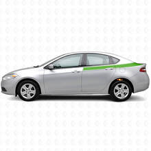 Akzent Umriss Heckseiten-Streifen Vinyl Aufkleber Set für Dodge Dart 2013+_3