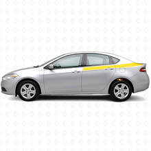 Akzent Umriss Heckseiten-Streifen Vinyl Aufkleber Set für Dodge Dart 2013+_5