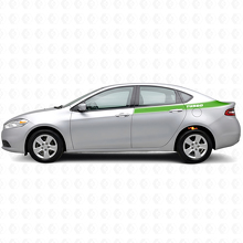 Turbo-Style Heck Seitenkontur Streifen Vinyl-Aufkleber Set für Dodge Dart 2013+_3