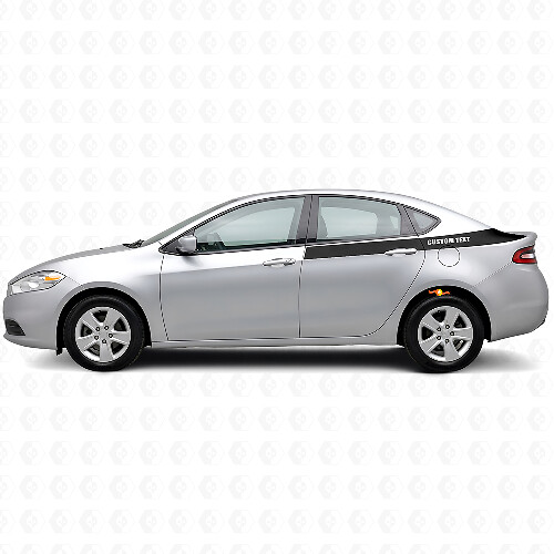 Benutzerdefinierte Schriftzüge Heckseitliche Streifen Vinyl-Aufkleber-Kit für Dodge Dart 2013+