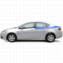 Benutzerdefinierte Schriftzüge Heckseitliche Streifen Vinyl-Aufkleber-Kit für Dodge Dart 2013+_2